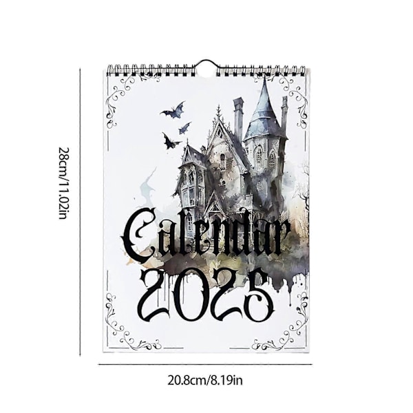 2025 Gotisk Kalender Idealisk För Upphängning Hemma Hängande Kalender Hängande Kontor