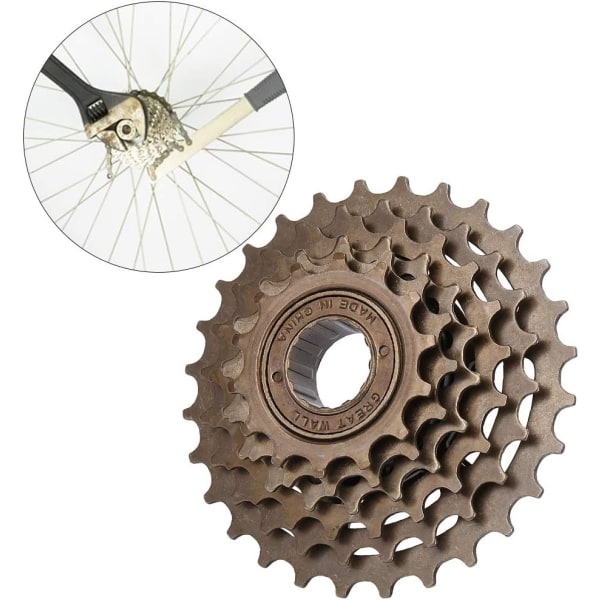 Frihjulskassett for sykkel, 6-trinns 14T-28T sykkelkassett med tannhjul for sykkelkomponenter og -deler