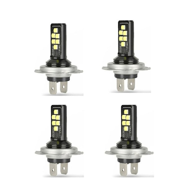 4x H7 Led -ajovalon muuntaminen polttimot 6000k Auton ajovalaisin High/low Beam