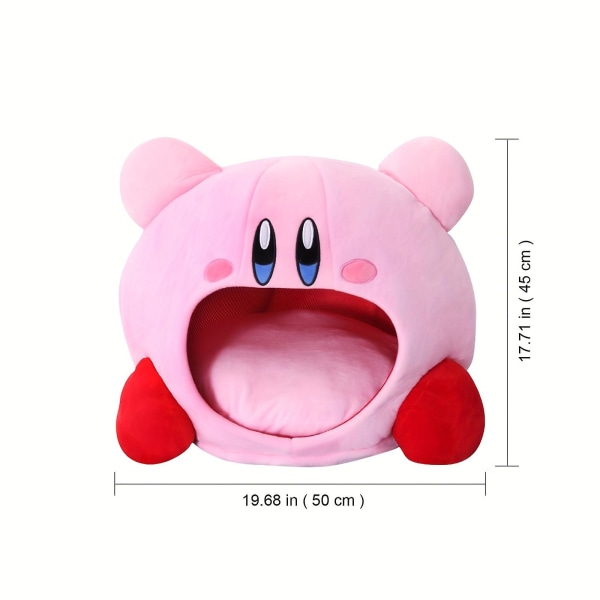 Kirby Game Perifer Inhalerbar Nap Hovedbånd Pude Pink Hat Plys Legetøj