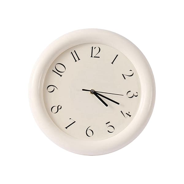 Väggklocka Tyst Klocka Modern Tyst Rustik Mode Rund Tid Klocka Liten Klocka för Vardagsrum Badrum Sovrum Inomhusinredning White 30cmx3.2cm