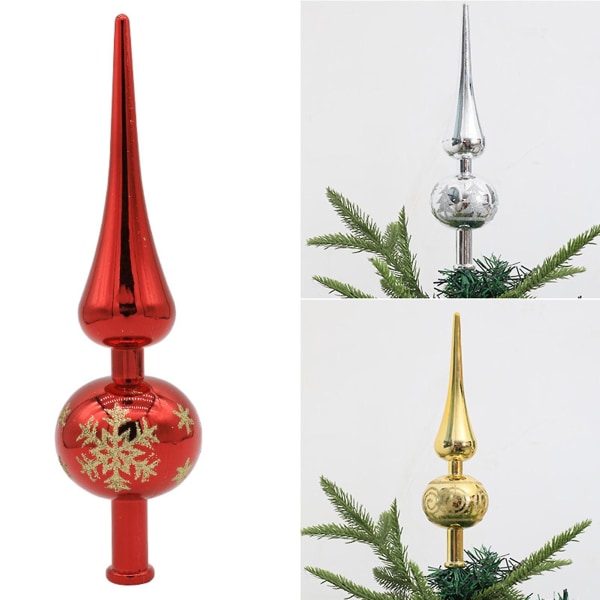 Print Kurpitsan muotoinen terävä yläosa joulukuusen yläosa Xmas Toppper Star -koristeet Finaalit Ornamenttijuhlatarvikkeet Red