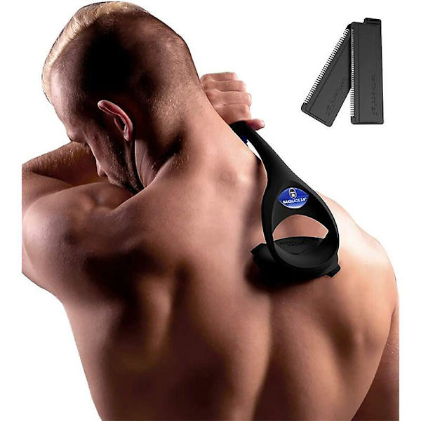 Rygg Hårfjerning & Kroppshøvel (diy), Ergonomisk Håndtak, Våt Eller Tørr Barbering (Ekstra Blader Inkludert)