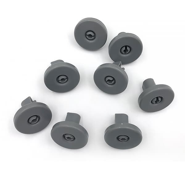 Diskmaskinskorgshjul 8-pack Mörkgrå AEG, Privileg, Zanussi 40 mm Mörkgrå 40 mm