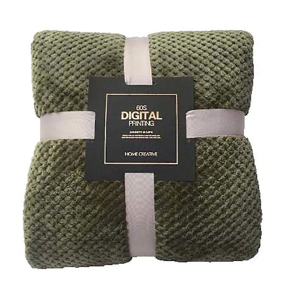 Mjuk varm rutig fleece sängfilt stor mesh flanell filtar tjock andningsbar