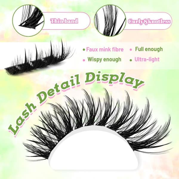 8-16 mm tekoripsiliima ja -kiinnitys, Wispy-tyyliset tee-se-itse-ripset