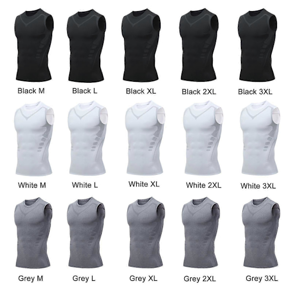 Version Ionic Shaping -liivi, miesten Ionic Shaping hihaton T-paita Black 2XL