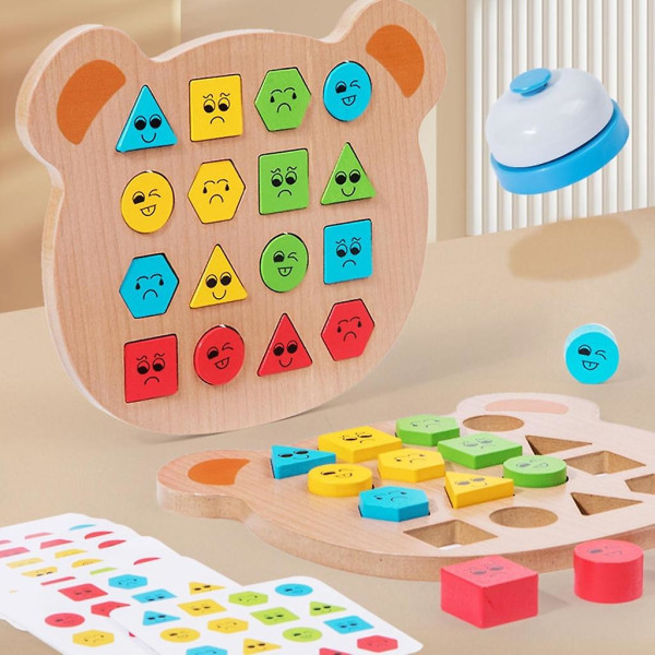 Geometrisk puslespilsbræt Farvematchende legetøjspusleboks Børnehave aktivitetslegetøj