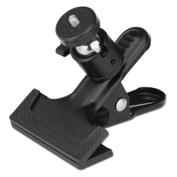 Kameraklemme med mini kuleledd, metallklemme, blitsfeste, mikrofonholder og blitsskoadapter for kamerafeste, kamera, webkamera, blits