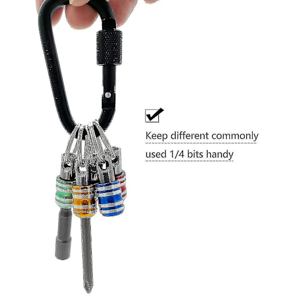 5 kpl 1/4&quot; kuusiokoloavain avaimenperä ruuvimeisselin kärjenpidin sarja jatkotanko pikavaihto kärki ruuvi sovitin Screw_m