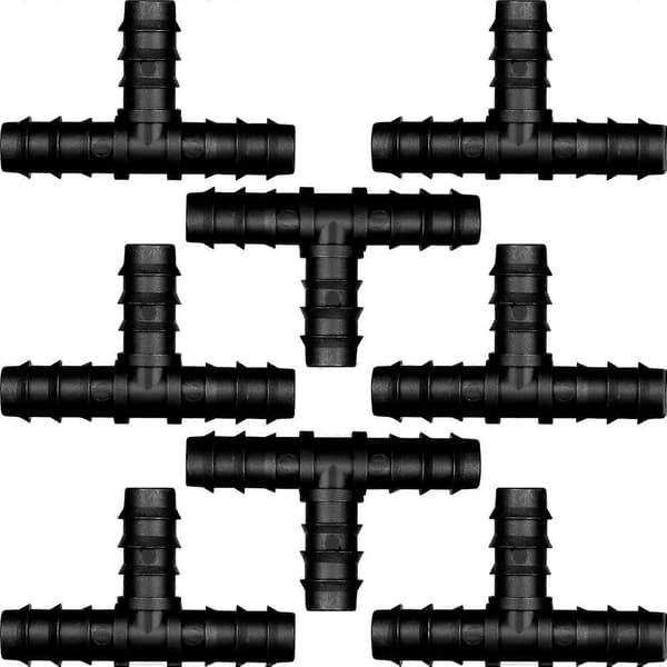8 stk. rørkoblinger for 16 mm vanningssystem