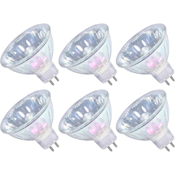 6 stk Mr16 Halogenpære 35w 12v Gu5.3 Spotlights For Taklampe Dimbar 35W