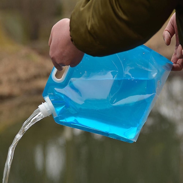 5L sammenklappelig drikkevandsbeholder Camping Vandring Vandbeholder Opbevaringspose A