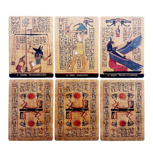 ÆGYPTISKE GUDER Oracle Kort Sæt Tarot Kort Sæt Multilingual ny