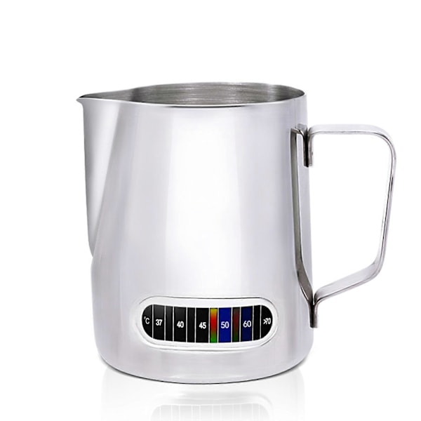 12/20oz Mælkeskumningskande med Temperaturdisplay Rustfrit Stål Mælkeskummer Kande Kop til Latte Art Barista 350ml