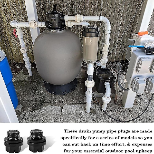 4-pack Dräneringspluggar med O-ringar Pump Plugg Poolfilter Ersättning Pool Dräneringspump Plugg Spx1700fg F