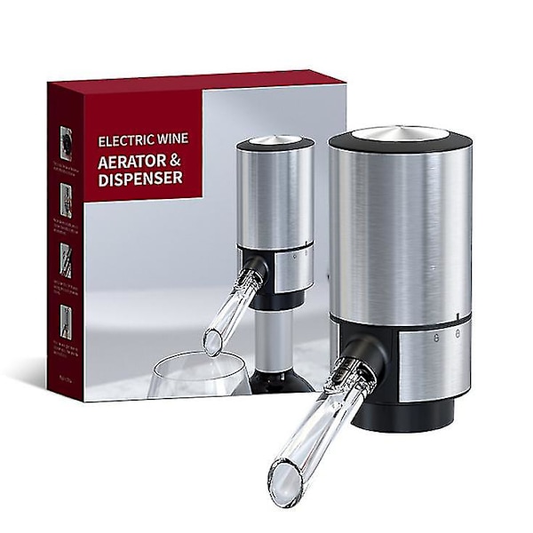 Elektrisk vinlufter, vinkaraffel pumpe dispenser gaveeske, 2023 ny automatisk vinlufter helleren. Smart vinkaraffel. Vinpumpe, den beste gaven for