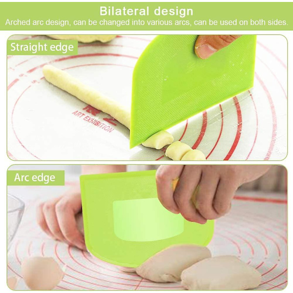 2 stk. deigskraper deigkort plast deigskrape deigskraper