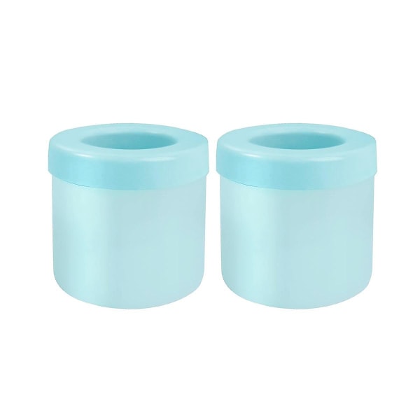 2 st Cylinder Silikon Ice Cube Form, 3D Ice Cubes Maker, Dekomprimera isgitter, Press-typ Easy-r