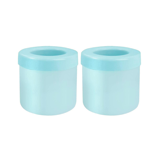 2 st Cylinder Silikon Isbitstråg, 3D Isbittillverkare, Avkopplande Isgaller, Trycktyp Lätt