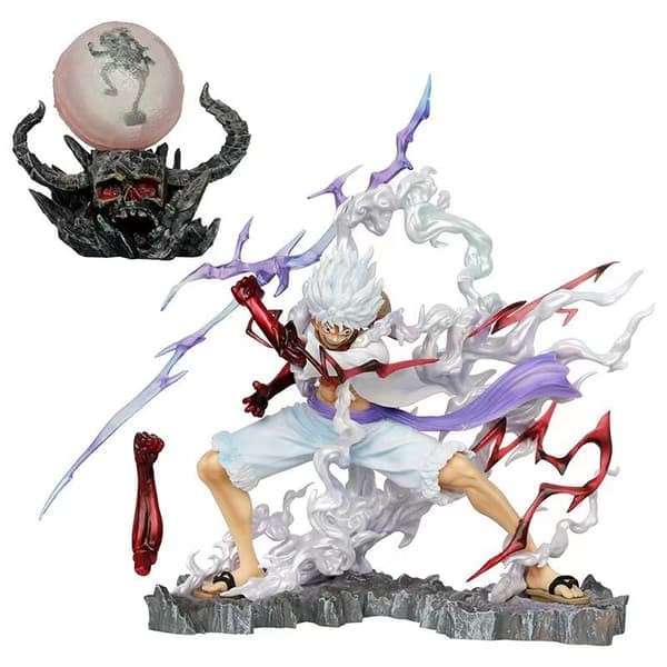 One Piece Gear 5 Nika Luffy Wink Lightning Grip Figur Anime Modell Present Nika