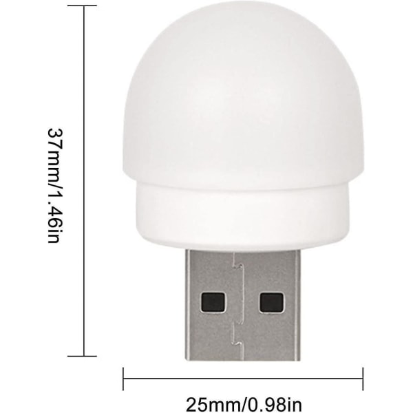 10 kpl Pieni USB valo, pistoke mini-LED-lamppu - USB valot yöllä Soveltuu makuuhuoneeseen Kylpyhuoneeseen Lastenhuone Eteiseen Keittiö Auton USB ilmakehän valo