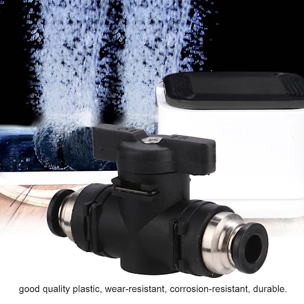 2-vejs akvarieluftstrømskontrol CO2-regulator manuel tænd/sluk-ventil til 6 mm rør