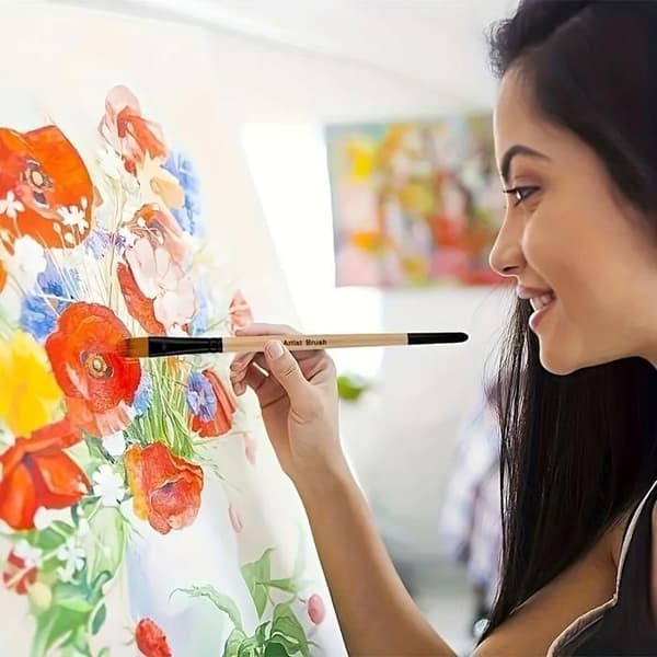 Kunstnerpenselsæt – 32 nylonbørster – Ideelt til kunstnere og begyndere
