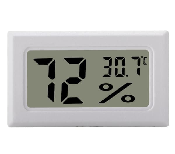Mini LCD-kosteusmittari / lämpömittari valkoinen 2 kpl