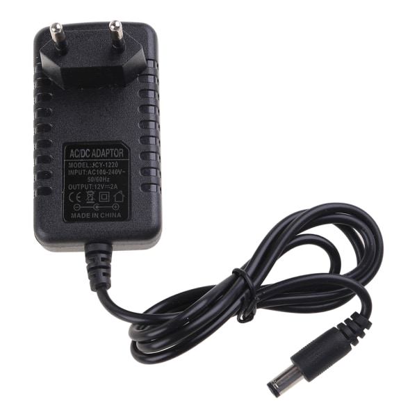 12V 2A AC-omvandlaradapter för DC 5,5x2,1mm+4,0x1,7mm Strömförsörjning 1M