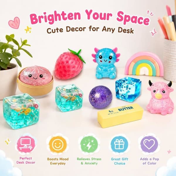 8-delt Squishy Box, Realistiske Squishy Stressaflastere, Langsom Stigning, Bløde og Søde, Ideelle som Gaver eller Souvenirs