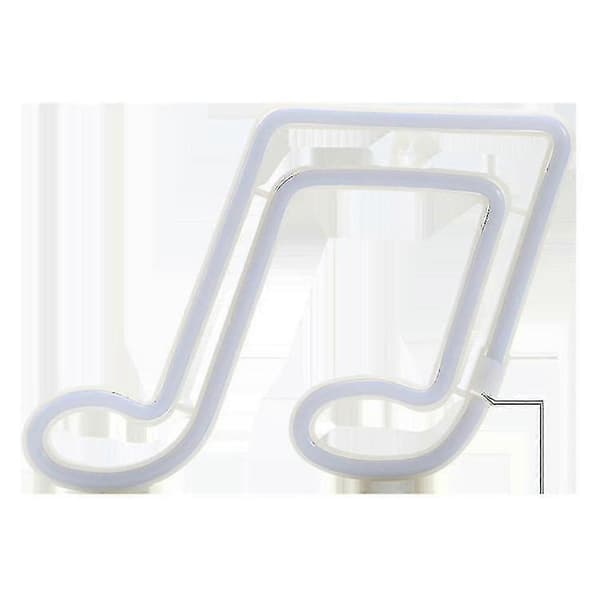 Neonlampe med musikknoter, modellbelysning for romdekorasjon
