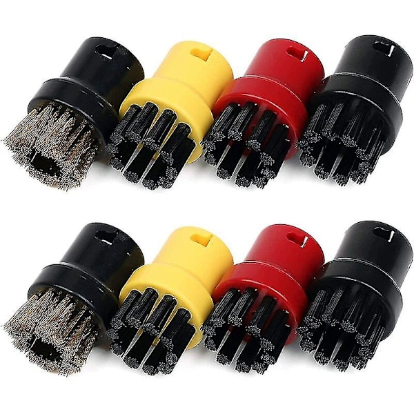 Set Of 8 Steam Cleaning Brushes For Sc1 Sc2 Ctk10 Sc3 Sc4 Sc5 Sc7,round Nylon Brass Steam Cleaner Brushes