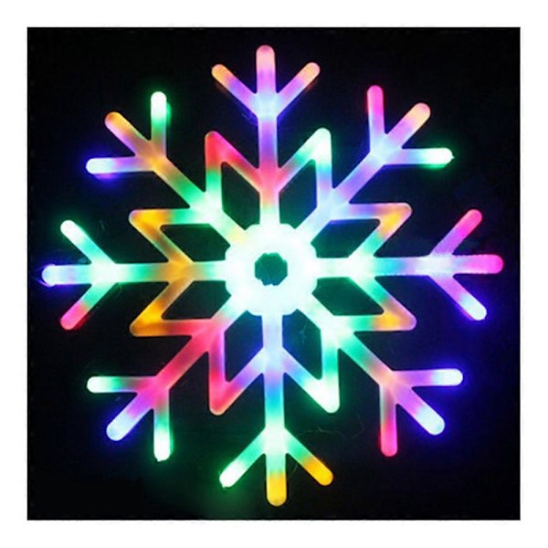 40cm LED Snöflinga Multicolor Ljushänge Snowflake Lantern