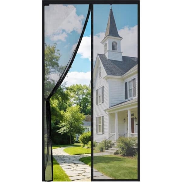 Ultratyndt magnetisk myggenet, 80x220cm, sort