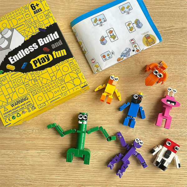 7 stk./sæt Rainbow Friends Minifigur Samlet Mini Byggeklods Figurer Legetøj Til Børn Drenge Piger Gave_suning