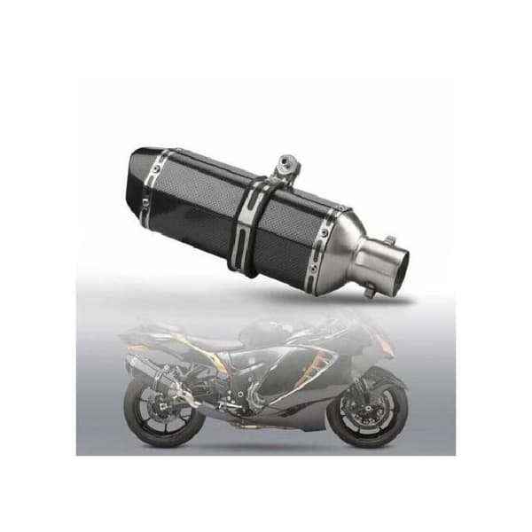 Universal motorcykel udstødningslyddæmper 38-51 mm – Rustfrit stålrør – Støjreduktion – Nem installation