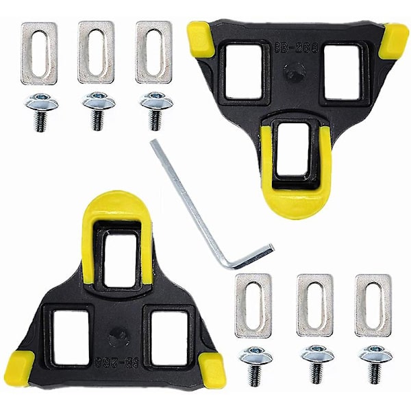 Cykelpedal Klamper Cykelsko Klamper Cykling Klamper Sæt Bjerg Selvlåsende Pedaler Cykel Tilbehør yellow