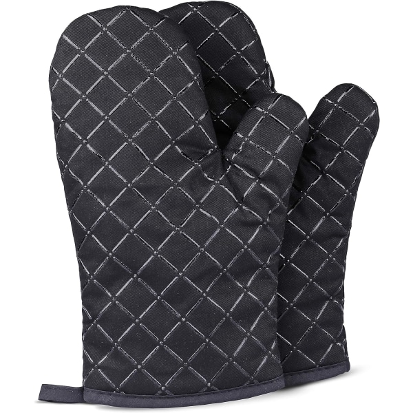 Varmebestandige ovnshansker - Sklisikre silikonovnshansker for grilling/matlaging/baking/grill - Silikonovnshansker 1 par, s ovnshansker