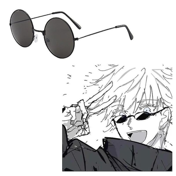 Anime Jujutsu Kaisen Cosplay Gojo Satoru Briller Eyewear Steampunk Bla