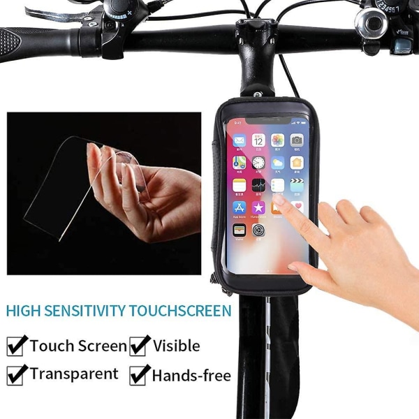 Fahrrad Rahmentasche Wasserdicht, Empfindlicher Tpu Touchschirm Farhrradlenkertasche, Oberrohrtasche Handytasche Geeignet Fr Iphone , Samsung Huawei B