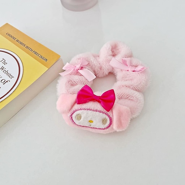 Tyttöjen hiusasusteet Kawaii hiusnauha Suuri suolistorengas Söpö anime hiusnauhat Runsas pörröinen hiusnauhat Poninhäntä Venyvä päähine