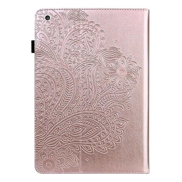 Nahkainen suojakuori tabletille, jossa pääskykukkakuosi iPad Mini 4/(2019) 7,9 tuumaa - Kulta