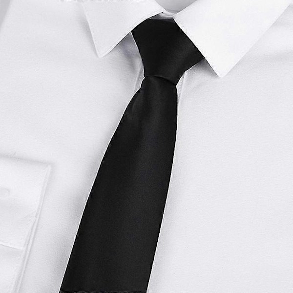 Svart Clip On Slips Säkerhetsslipsar För Män Kvinnor Portvakt Steward Matt Slips Begravningskläder Tillbehör wine red