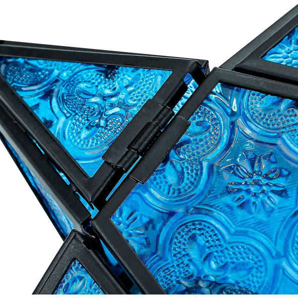 Kynttilälyhdyn ikkunakoristeet riippuvat koristeet - sininen