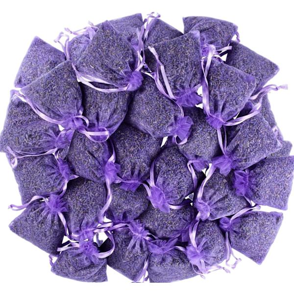 100% naturliga doftpåsar med lavendel, garderobsfräschare och naturlig doft för lådor, garderobsmalsskyddande deodorant (25 påsar)