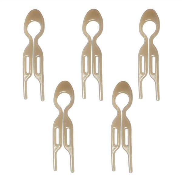 5 stk. U-formede hårkamme, franske hårnåle til kvinder Beige Beige Beige