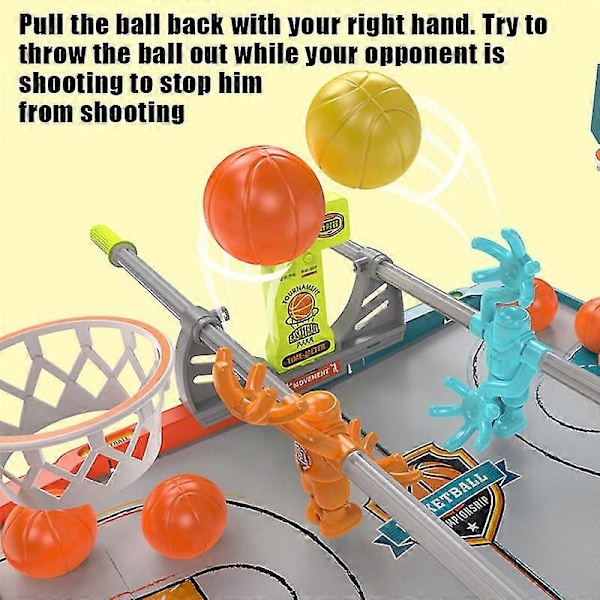 Basketboll Brädspel med 10 Bollar Mini Finger Basket Sport Leksak för Barn Fingertoppsskytte Leksaker Brädspel-B Blue Single