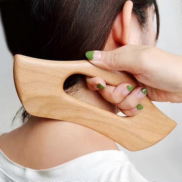 Gua Sha Skrapningsmassageverktyg i trä Bok Anti Cellulite Massager Tool
