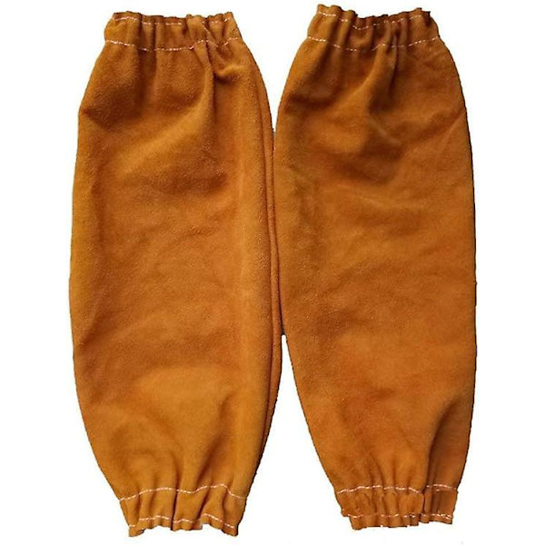 Svejselæder svejsearm varmebestandig svejsebeskyttende ærmer okselæder elastisk manchet manchet arm beskytter resistent beskyttende arm